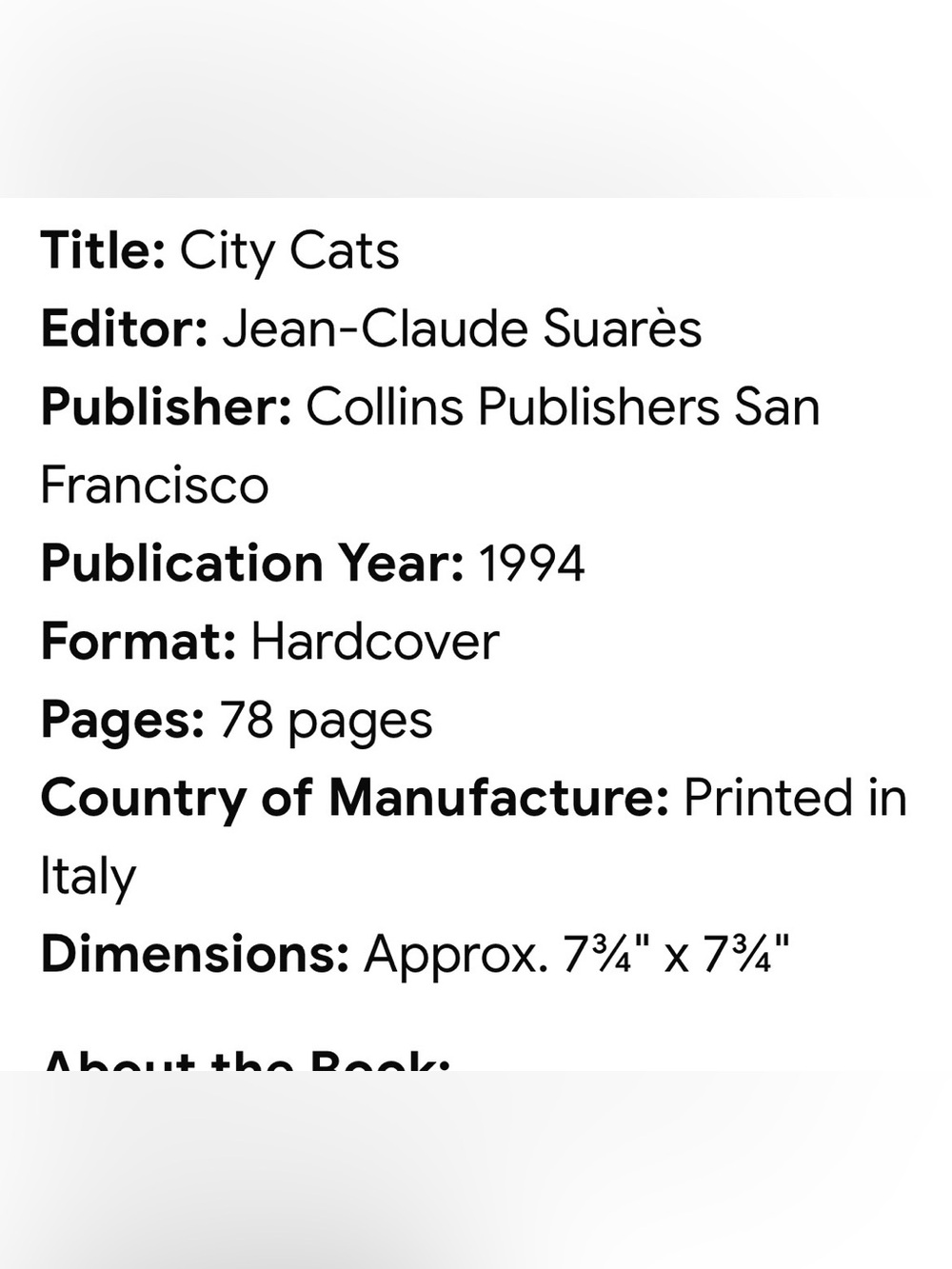 City Cats 90s Hardcover Photo Book Jean-Claude Suarès Italy vintage cat pictures - Picture 10 of 17
